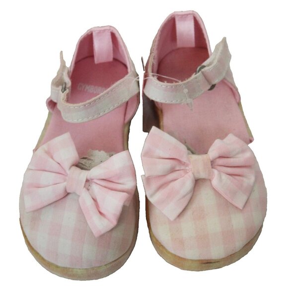 2008 Gymboree Ice Cream Social Easter Pink Gingham Mary Jane Sandals Baby Girl - Picture 8 of 10
